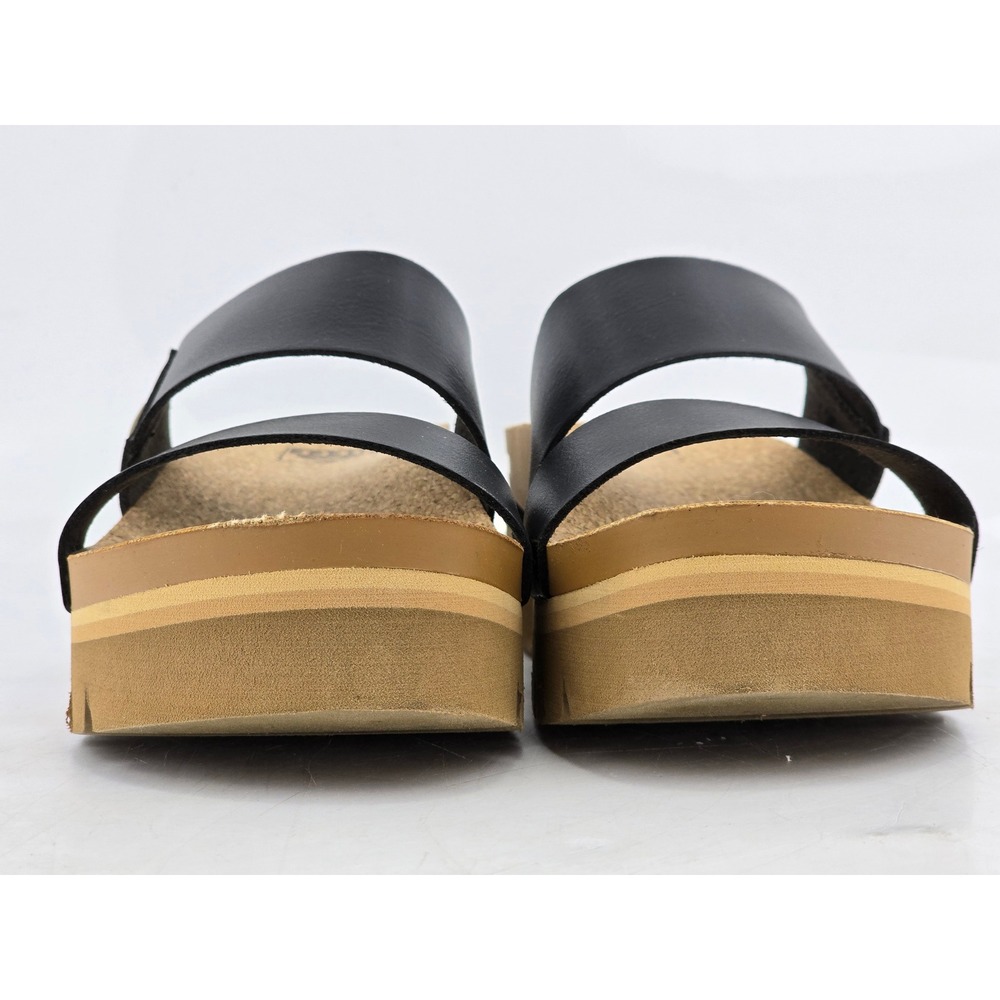 Reef Cushion Vista Higher Sandals Womens 9.5 Black Platform Double Strap -VG - Picture 9 of 12